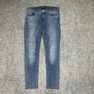 Hudson Jeans Womens Size 27 Blue Krista Ankle Super Skinny Raw hem